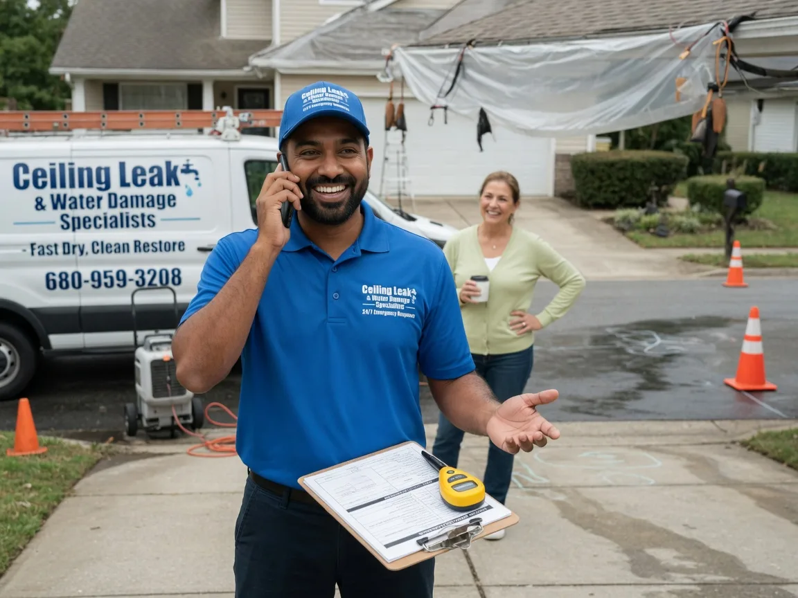 Ceiling Leak Cleanup Pennington, TX FAQs